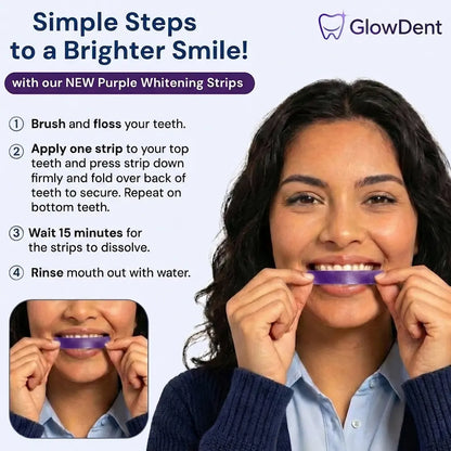 GlowDent – Benzi Mov de Albire a Dinților (Set 7 Benzi)